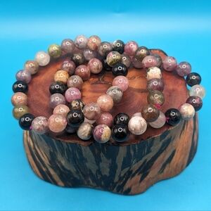 Beautiful colourful tourmaline bracelet